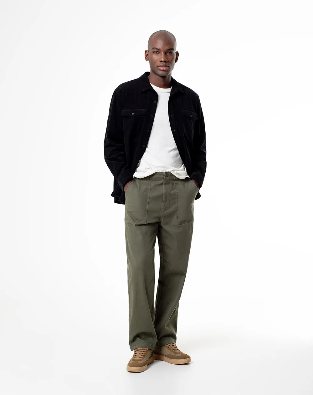 Pantalón regular algodón verde hombre sold by Gef