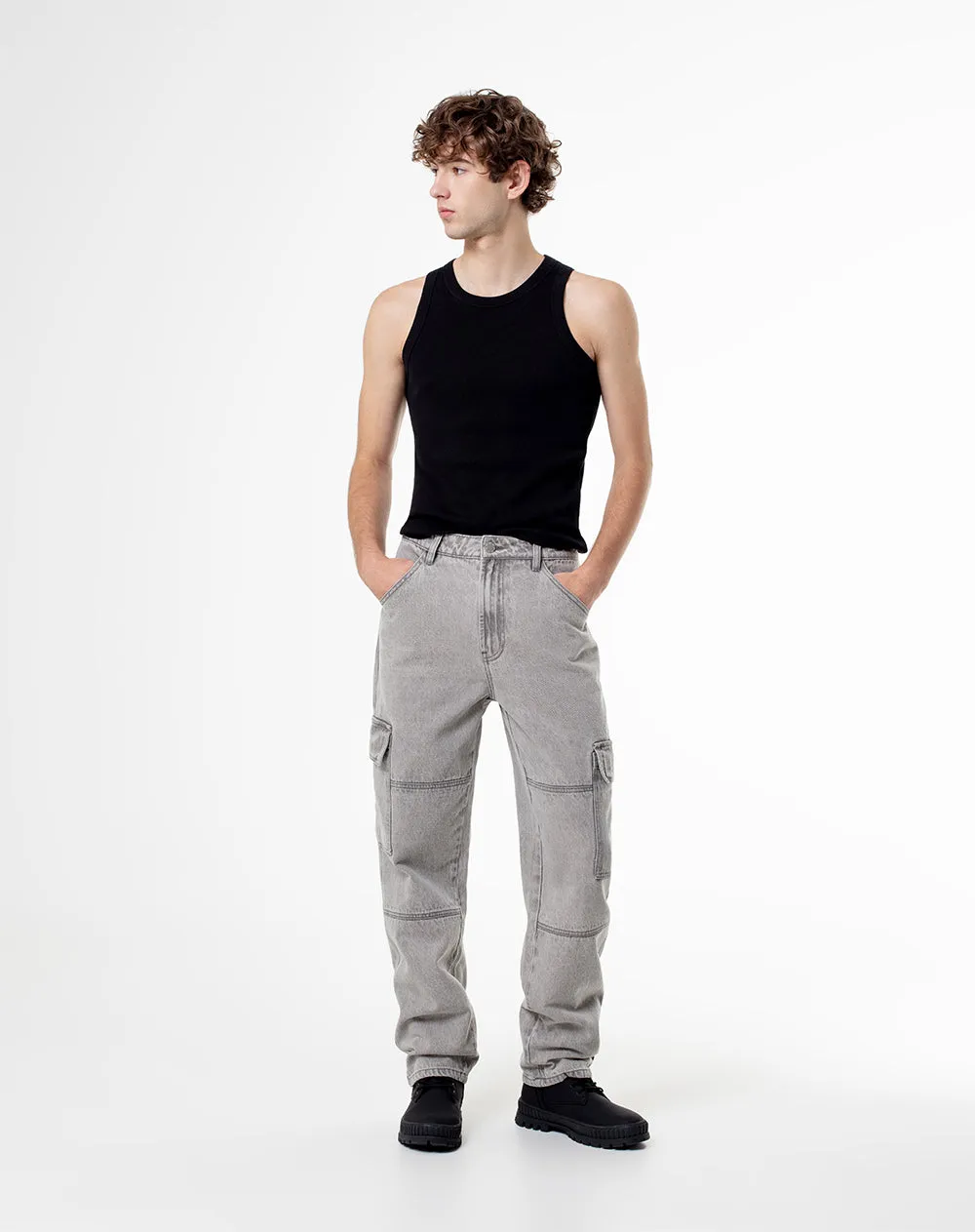 Jean cargo recto gris hombre sold by Gef