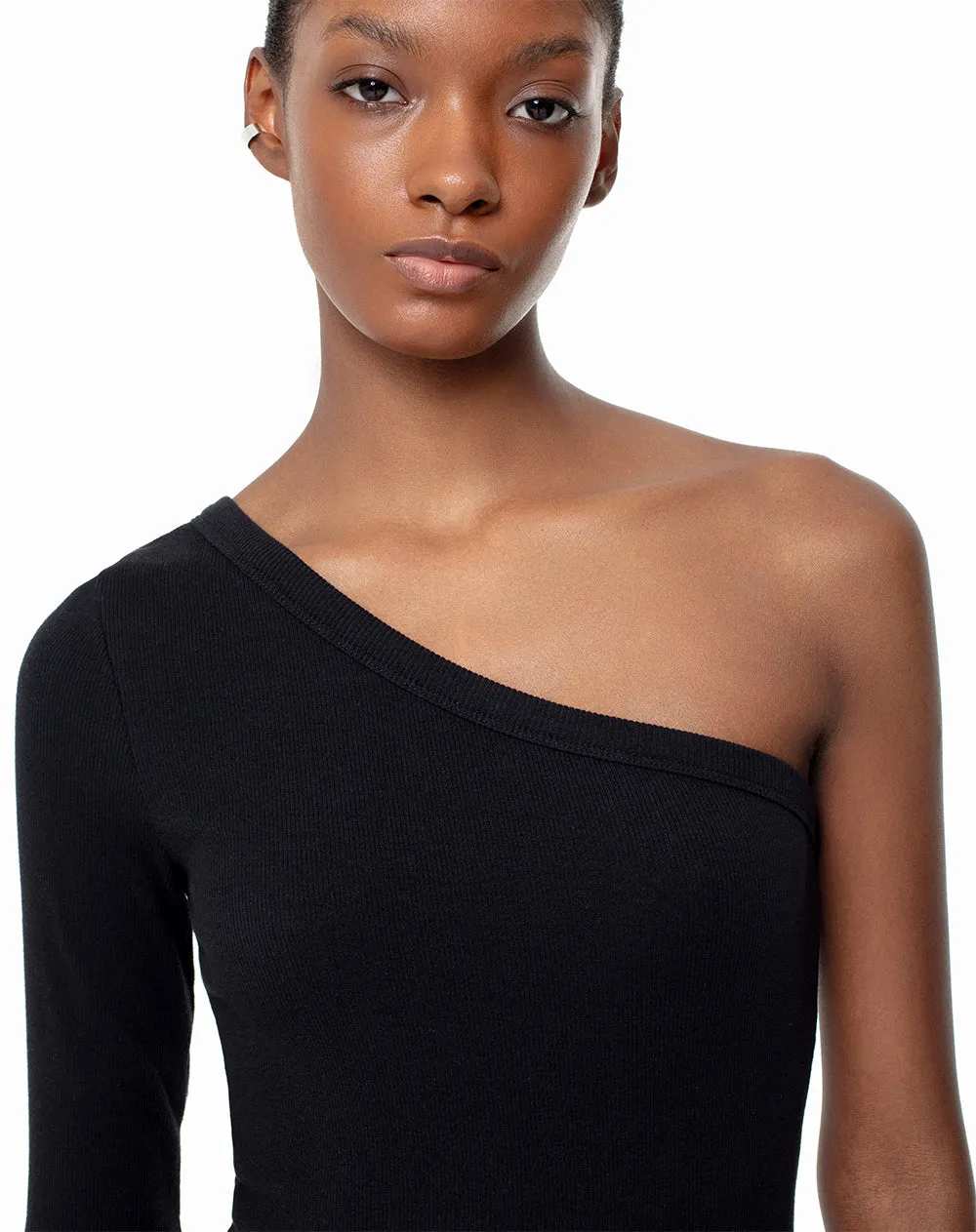 Camibuzo un solo hombro slim negra mujer sold by Gef product image thumbnail 3