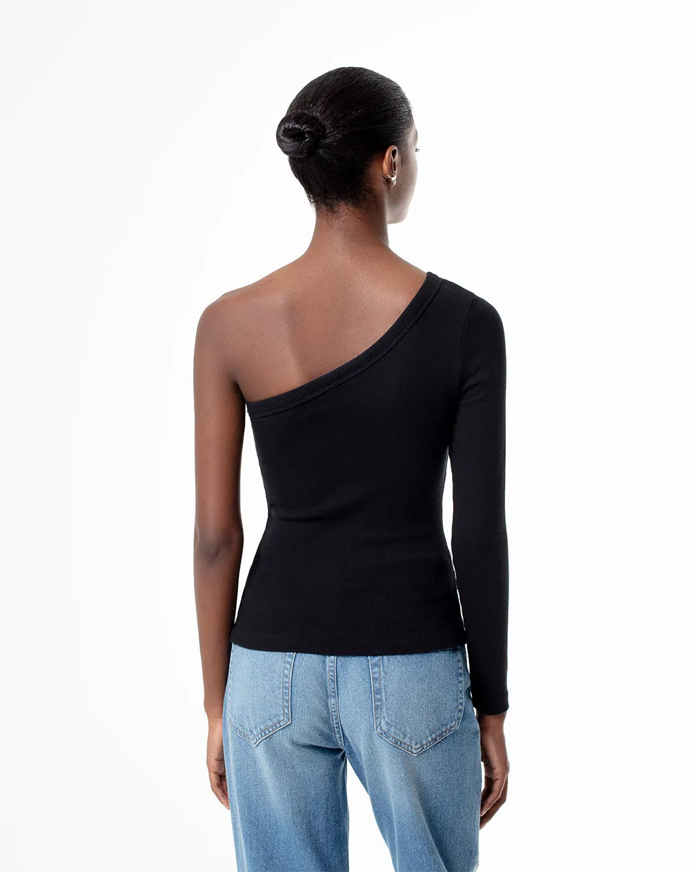Camibuzo un solo hombro slim negra mujer sold by Gef product image thumbnail 2