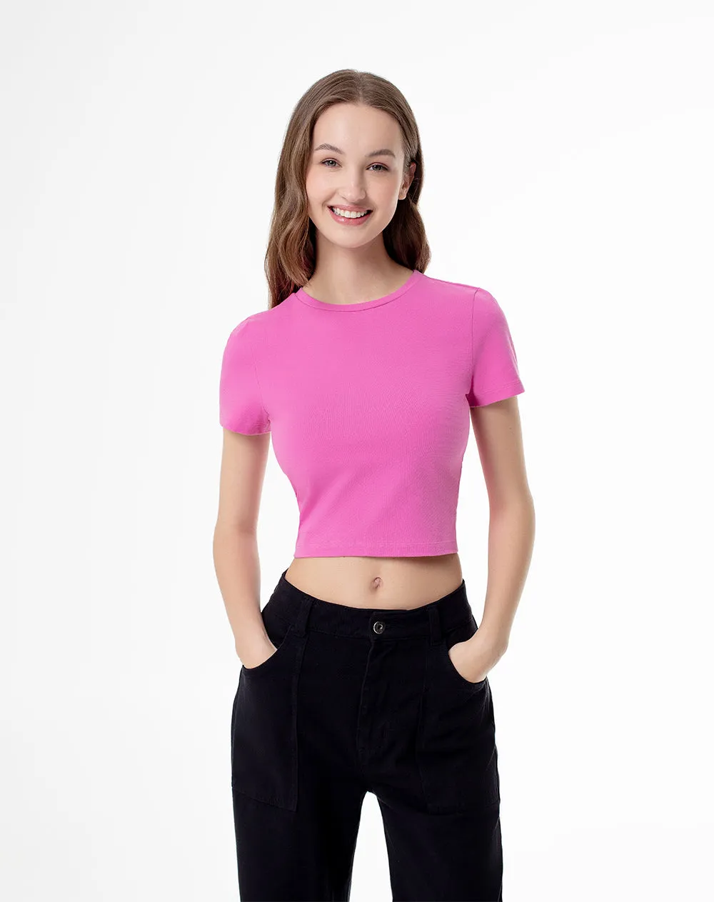 Camiseta slim fit manga corta rosada sold by Gef product image thumbnail 4