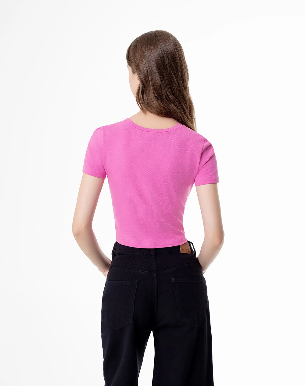 Camiseta slim fit manga corta rosada sold by Gef product image thumbnail 2