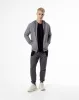 Chaqueta regular fit con capucha gris jaspeada sold by Gef