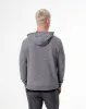 Chaqueta regular fit con capucha gris jaspeada sold by Gef