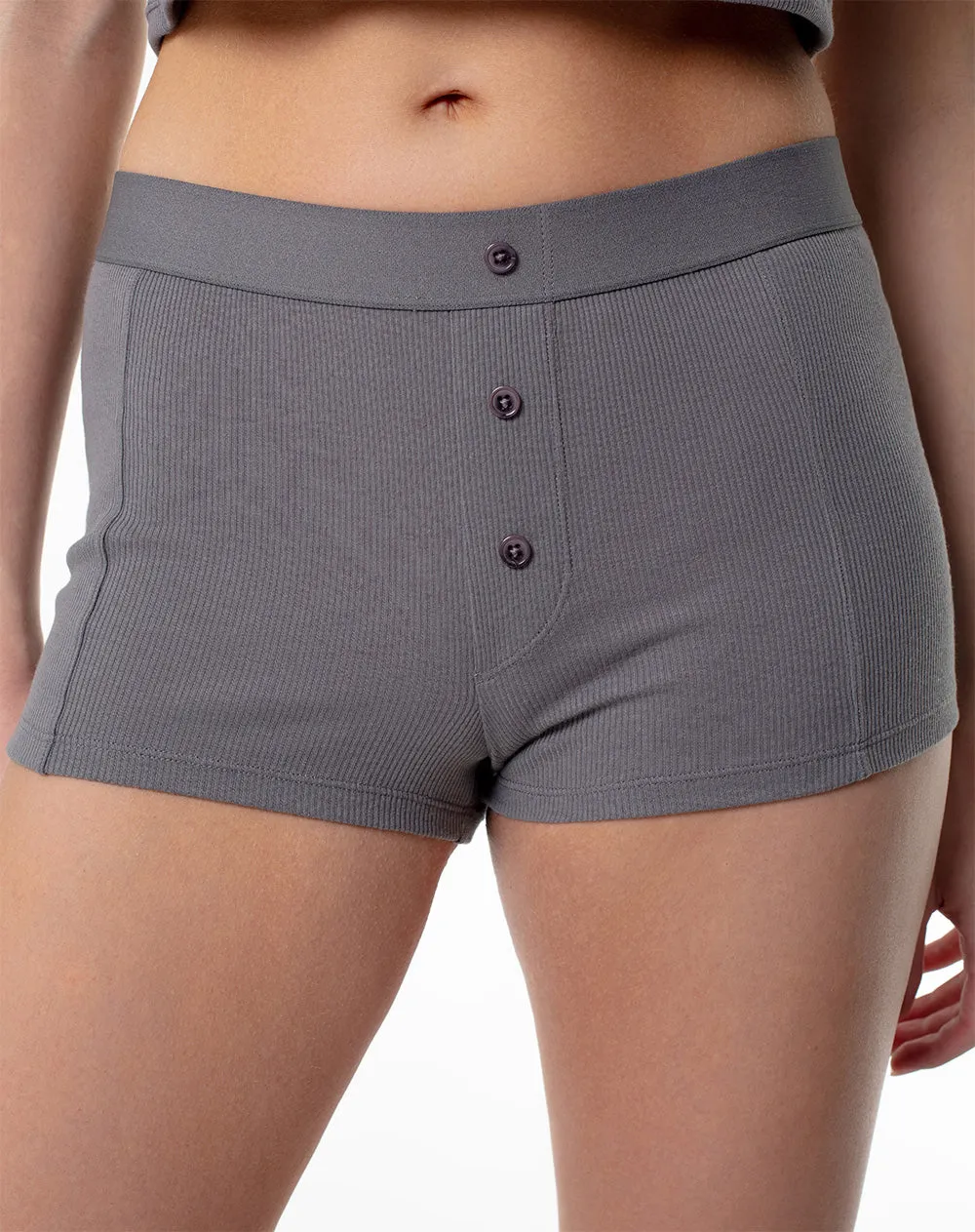 Pijama regular fit en rib gris sold by Gef product image thumbnail 4