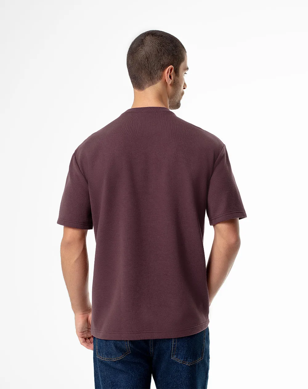 Camiseta oversized vino tinto hombre sold by Gef product image thumbnail 2