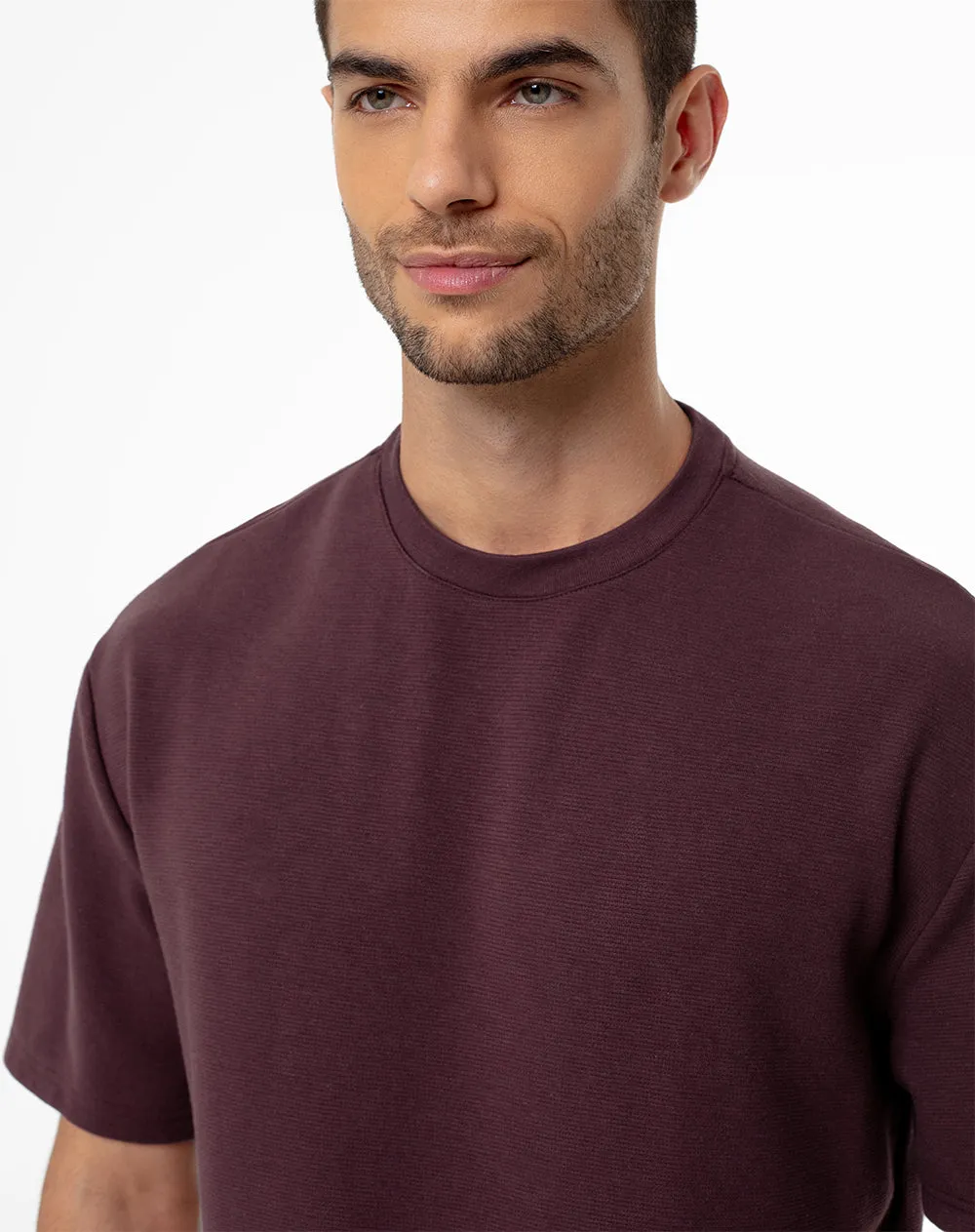 Camiseta oversized vino tinto hombre sold by Gef product image thumbnail 3