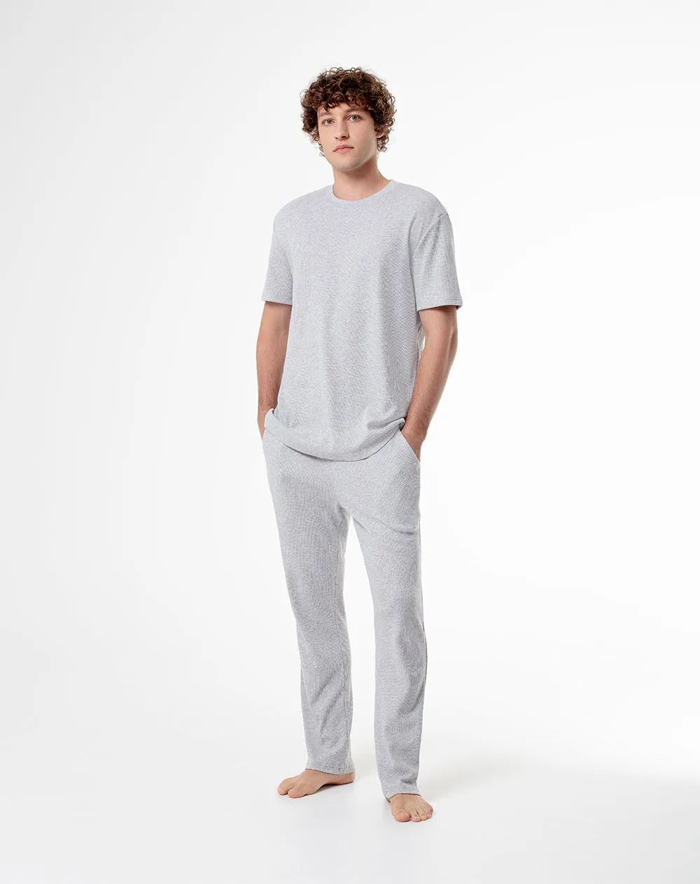 Camiseta regular algodón gris hombre sold by Gef product image thumbnail 4