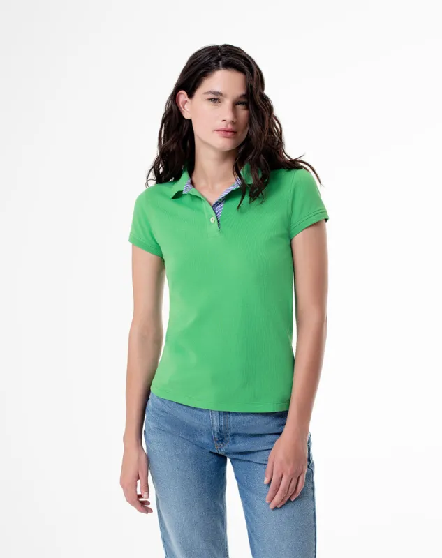 Polo slim fit verde sold by Gef