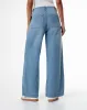 Jean wide leg tiro alto bolsillos laterales indigo claro para mujer sold by Gef