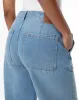 Jean wide leg tiro alto bolsillos laterales indigo claro para mujer sold by Gef