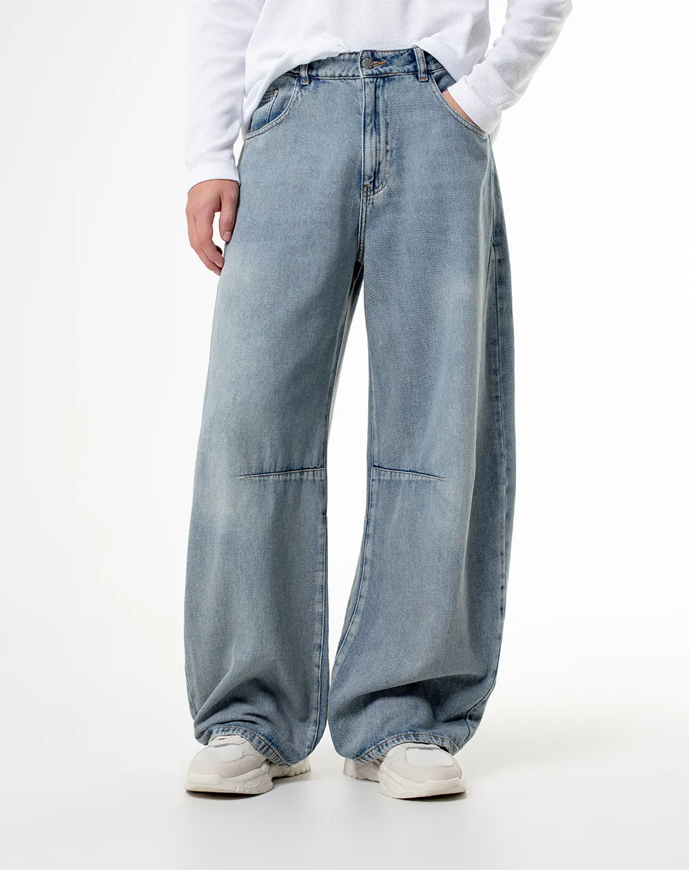 Jean regular fit tiro alto indigo claro sold by Gef product image thumbnail 3