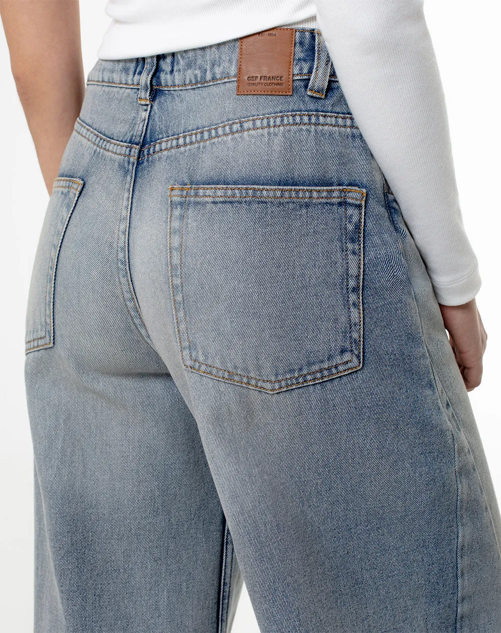 Jean regular fit tiro alto indigo claro sold by Gef product image thumbnail 4