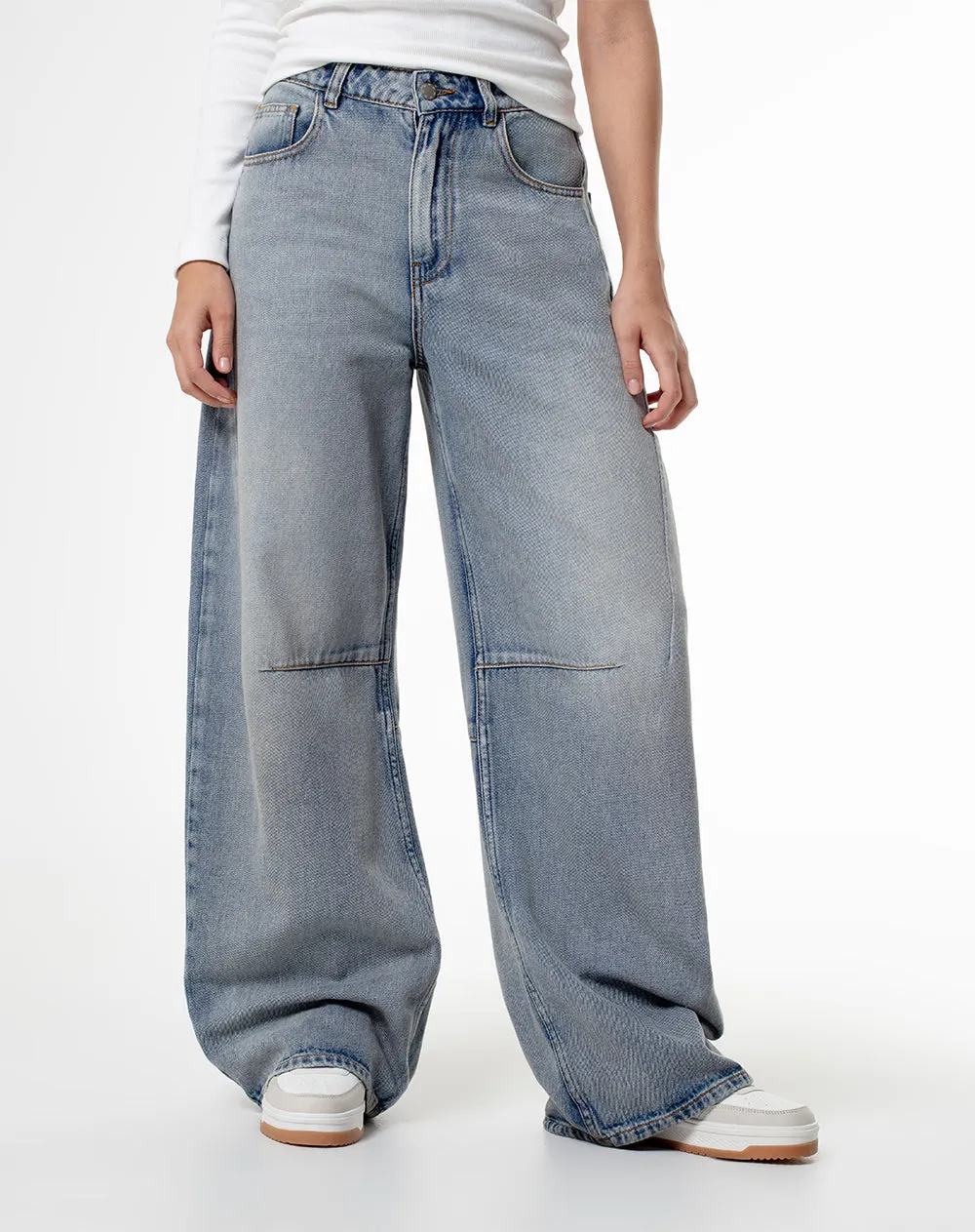 Jean regular fit tiro alto indigo claro sold by Gef product image thumbnail 3