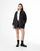 Chaqueta regular fit con capucha denim negro sold by Gef