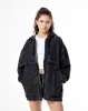 Chaqueta regular fit con capucha denim negro sold by Gef