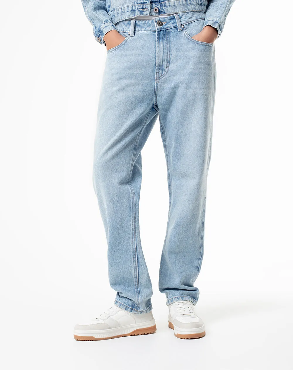 Jean regular fit tiro medio indigo sold by Gef product image thumbnail 3