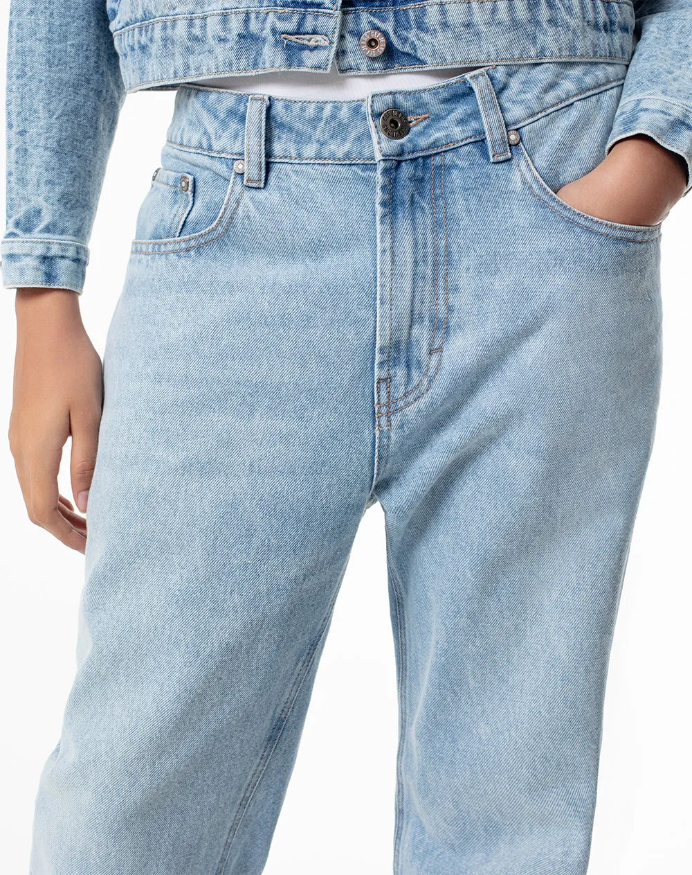 Jean regular fit tiro medio indigo sold by Gef product image thumbnail 4