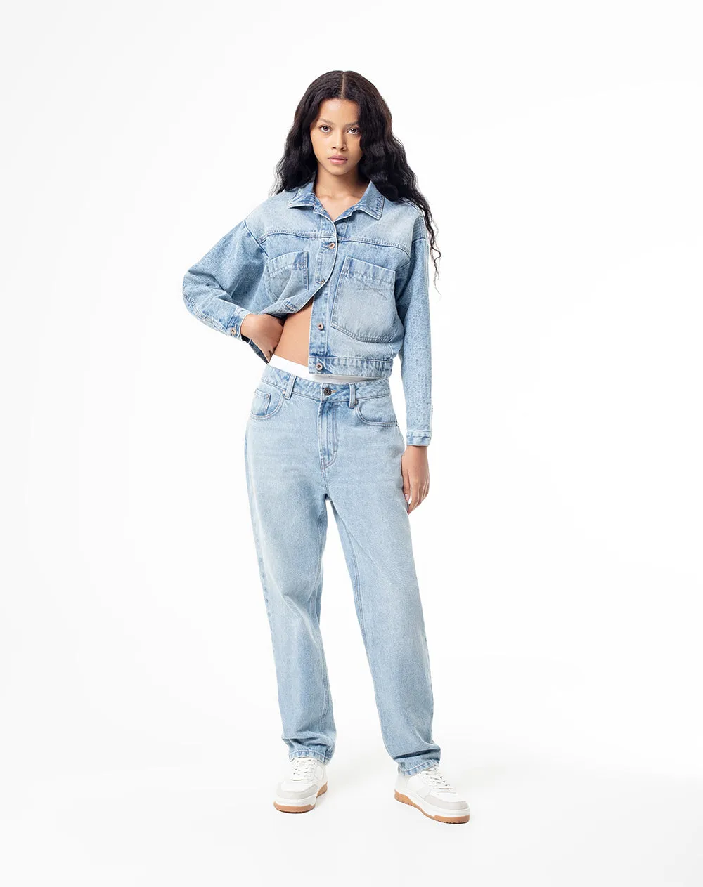 Jean regular fit tiro medio indigo sold by Gef