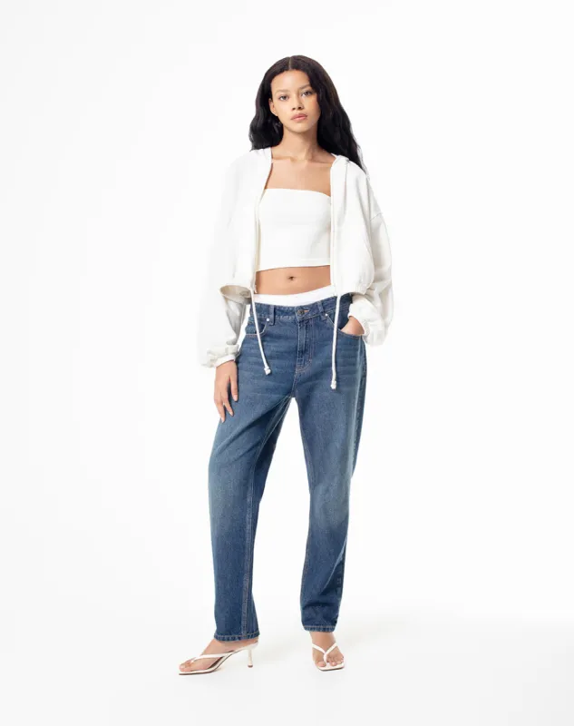 Jean regular fit tiro medio indigo oscuro sold by Gef