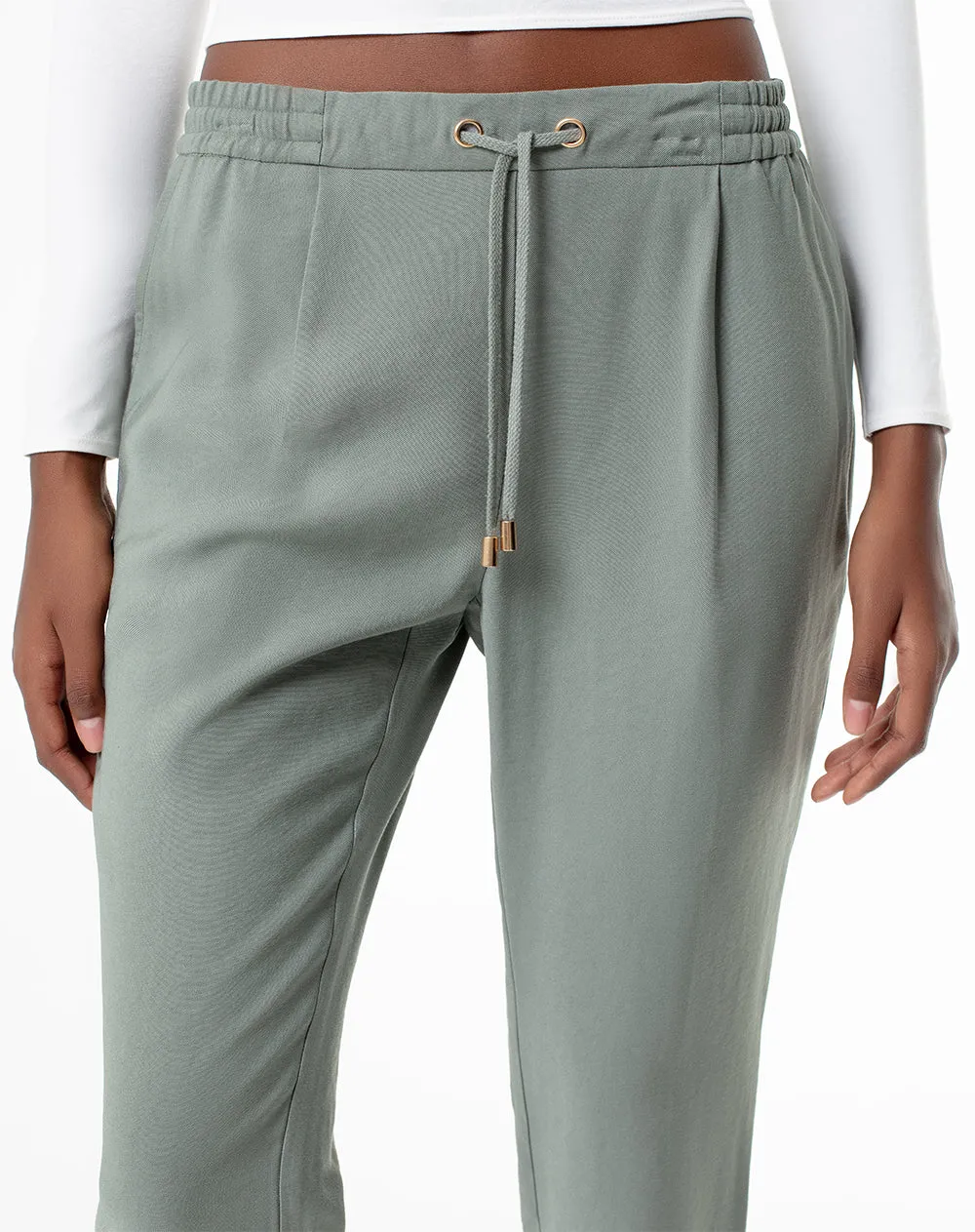 Pantalón recto tiro alto verde mujer sold by Gef product image thumbnail 4