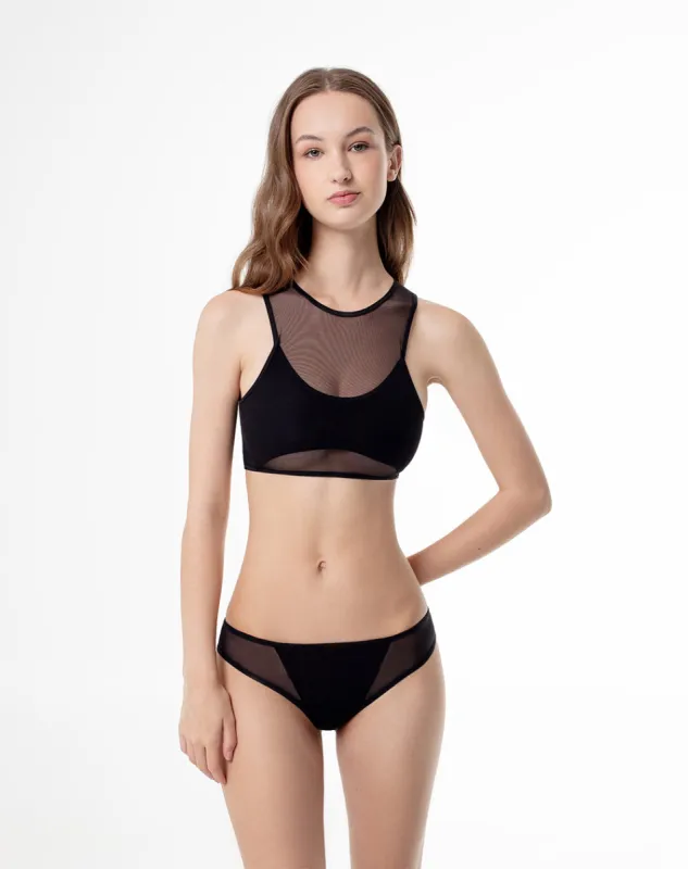 Panty clasico en seamless tiro medio negro sold by Gef