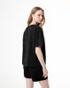 Camiseta oversize algodón negra sold by Gef