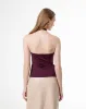 Top halter slim broche en cuello vino tinto mujer sold by Gef