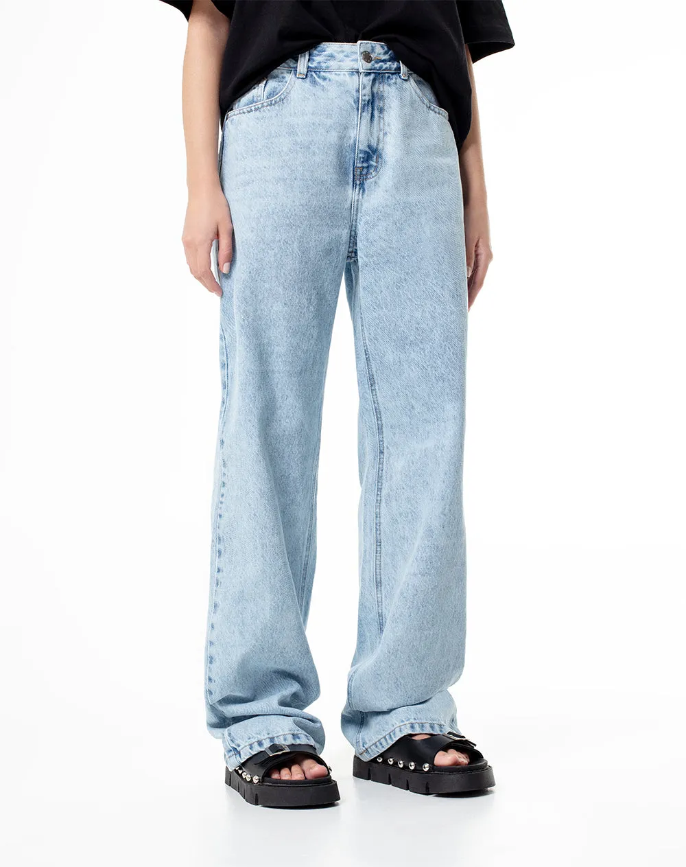 Jean recto tiro medio índigo claro mujer sold by Gef product image thumbnail 3