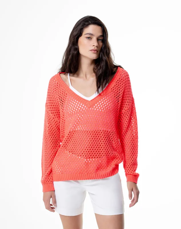 Buzo relaxed fit coral sold by Gef