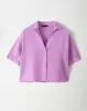 Camisa relaxed fit manga corta violeta sold by Gef