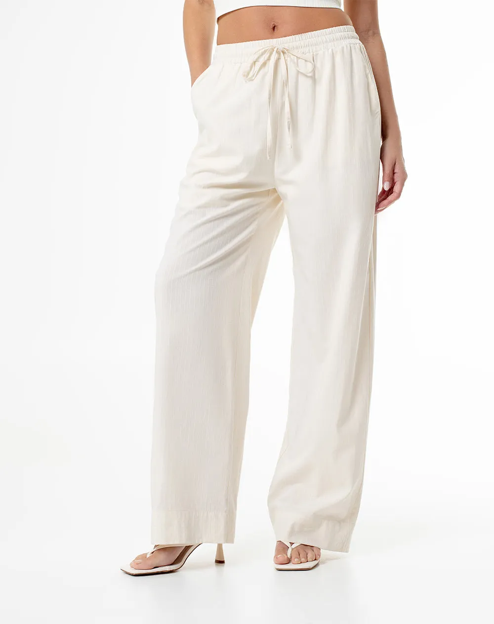 Pantalón relaxed fit tiro alto vainilla sold by Gef product image thumbnail 4