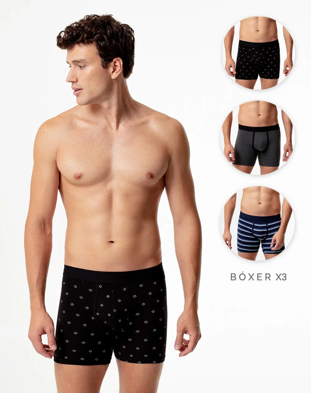 3 bóxers medio surtido sold by Gef