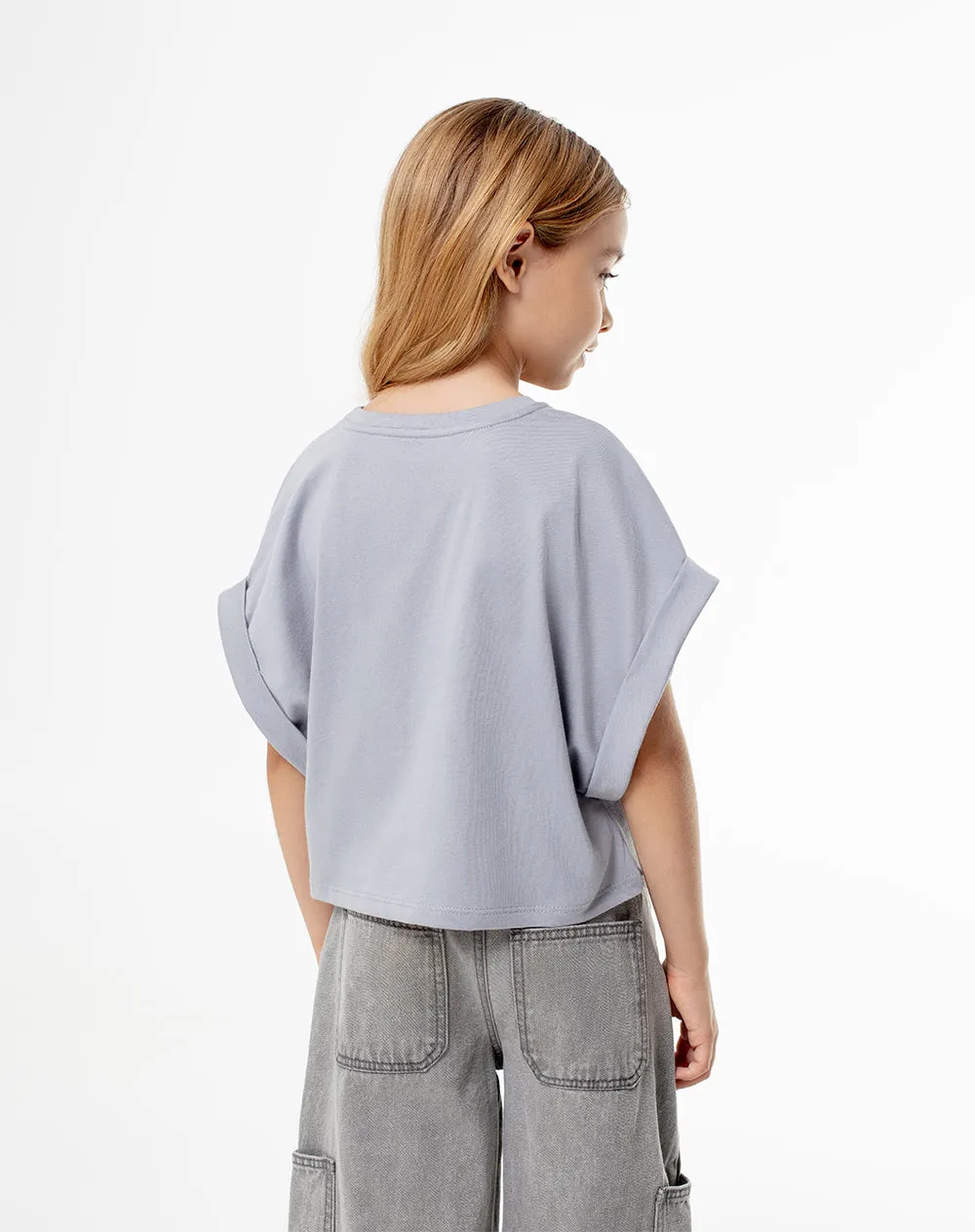 Camiseta regular Barbie manga gris niña sold by Gef product image thumbnail 2