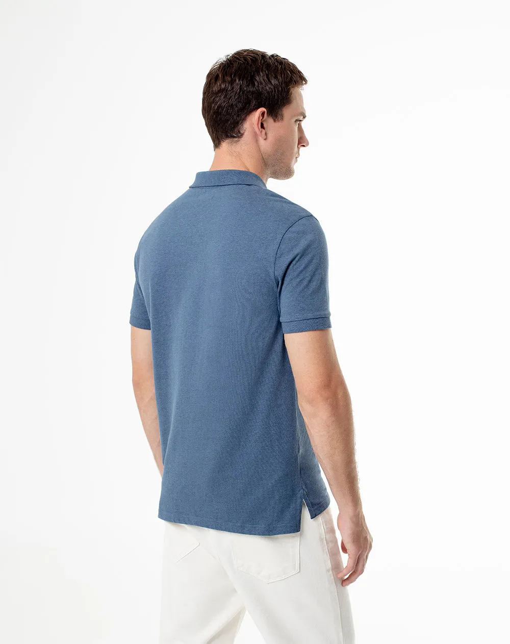 Polo slim algodón azul hombre sold by Gef product image thumbnail 2