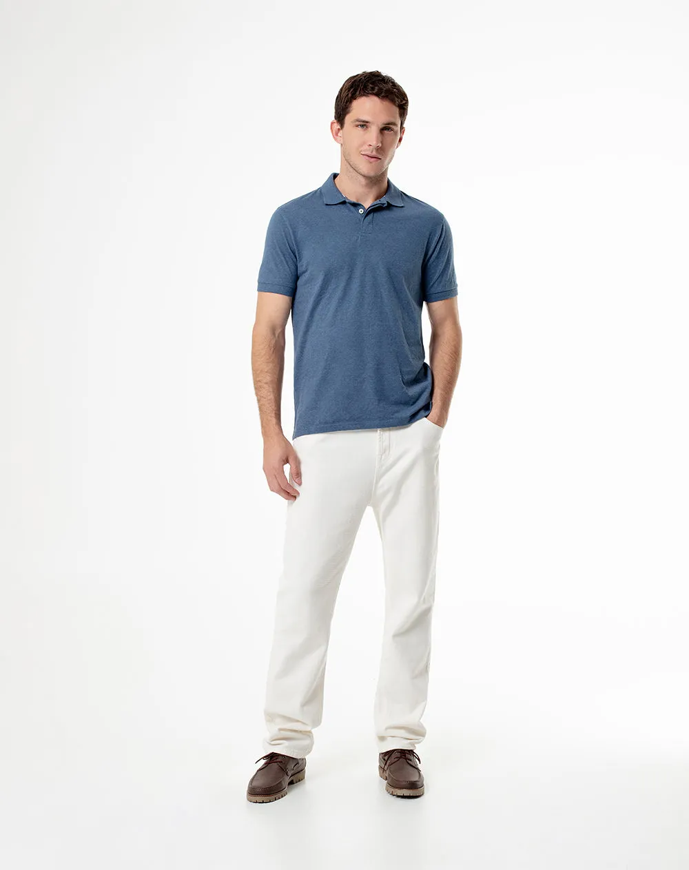 Polo slim algodón azul hombre sold by Gef product image thumbnail 4