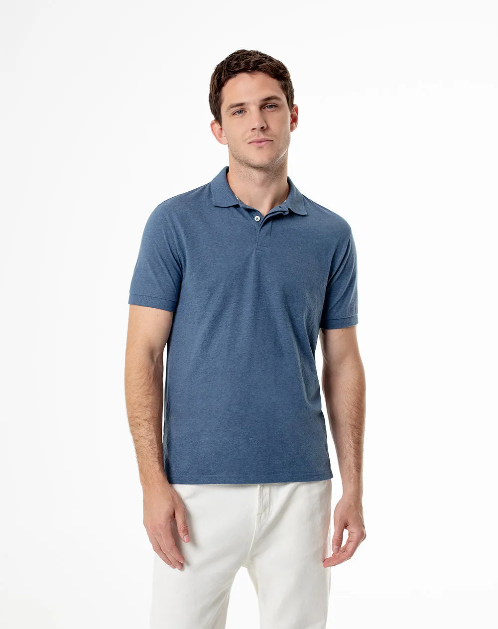 Polo slim algodón azul hombre sold by Gef