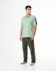 Polo relaxed fit manga corta verde con bloques sold by Gef