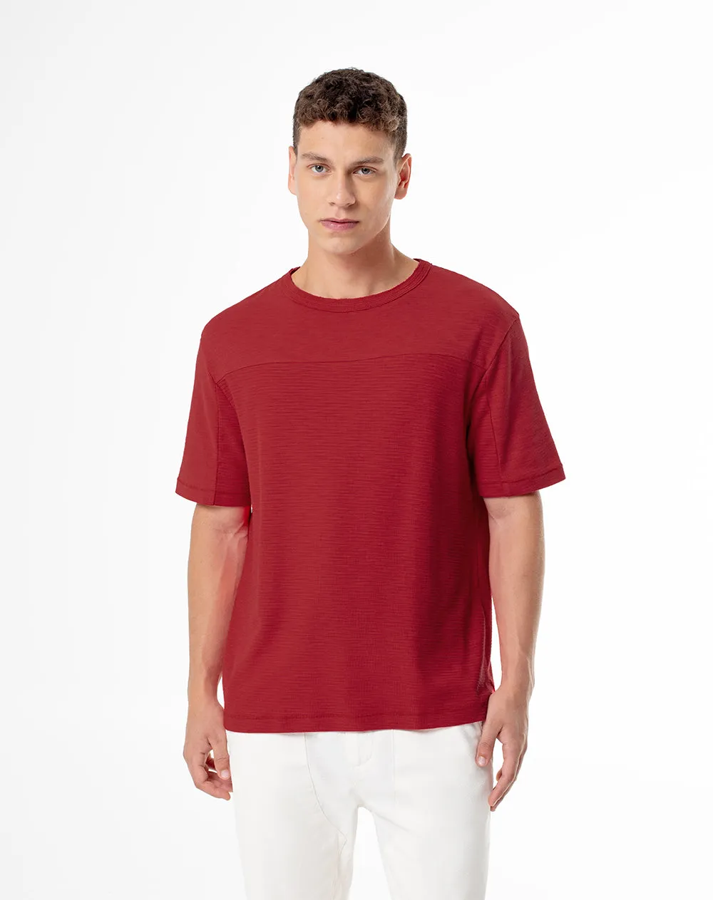 Camiseta regular roja hombre sold by Gef