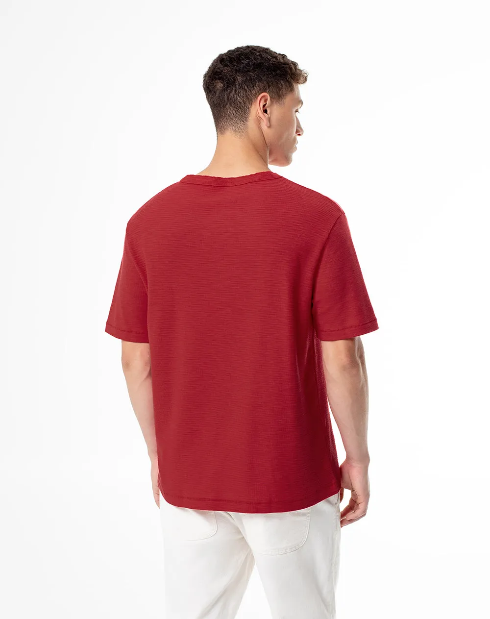 Camiseta regular roja hombre sold by Gef product image thumbnail 2