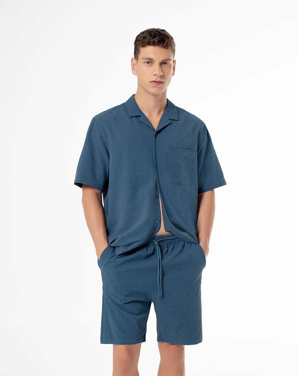 Pantaloneta de baño azul hombre sold by Gef