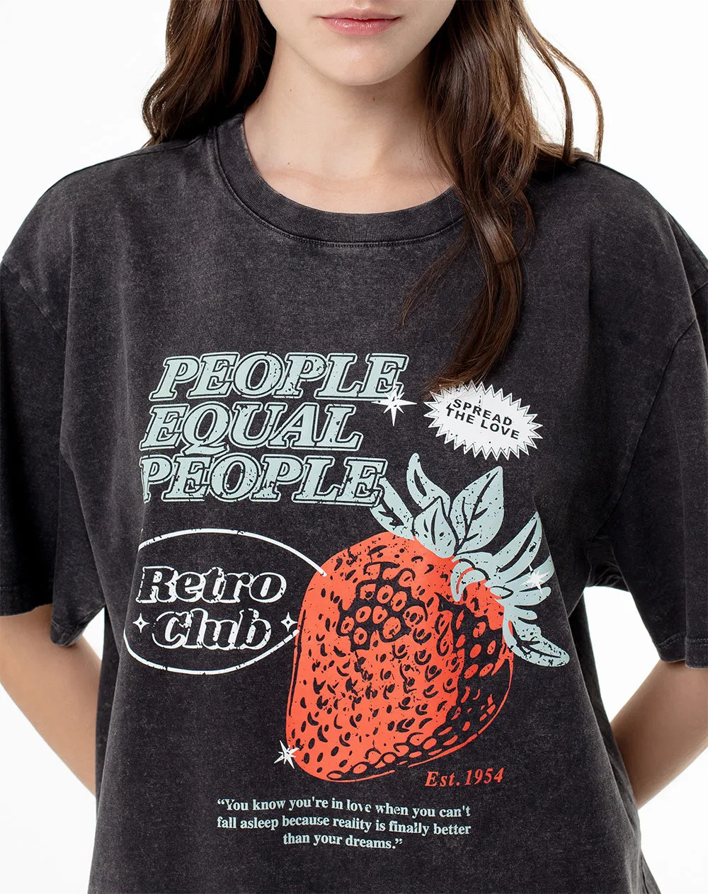 Camiseta regular algodón negra mujer sold by Gef product image thumbnail 4