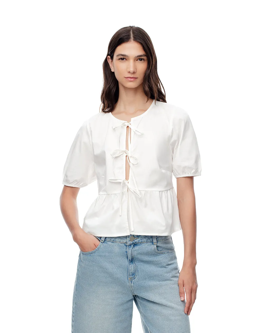 Camisa fit manga corta blanca sold by Gef