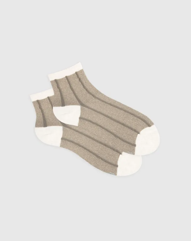 Medias cortas gris jaspe sold by Gef