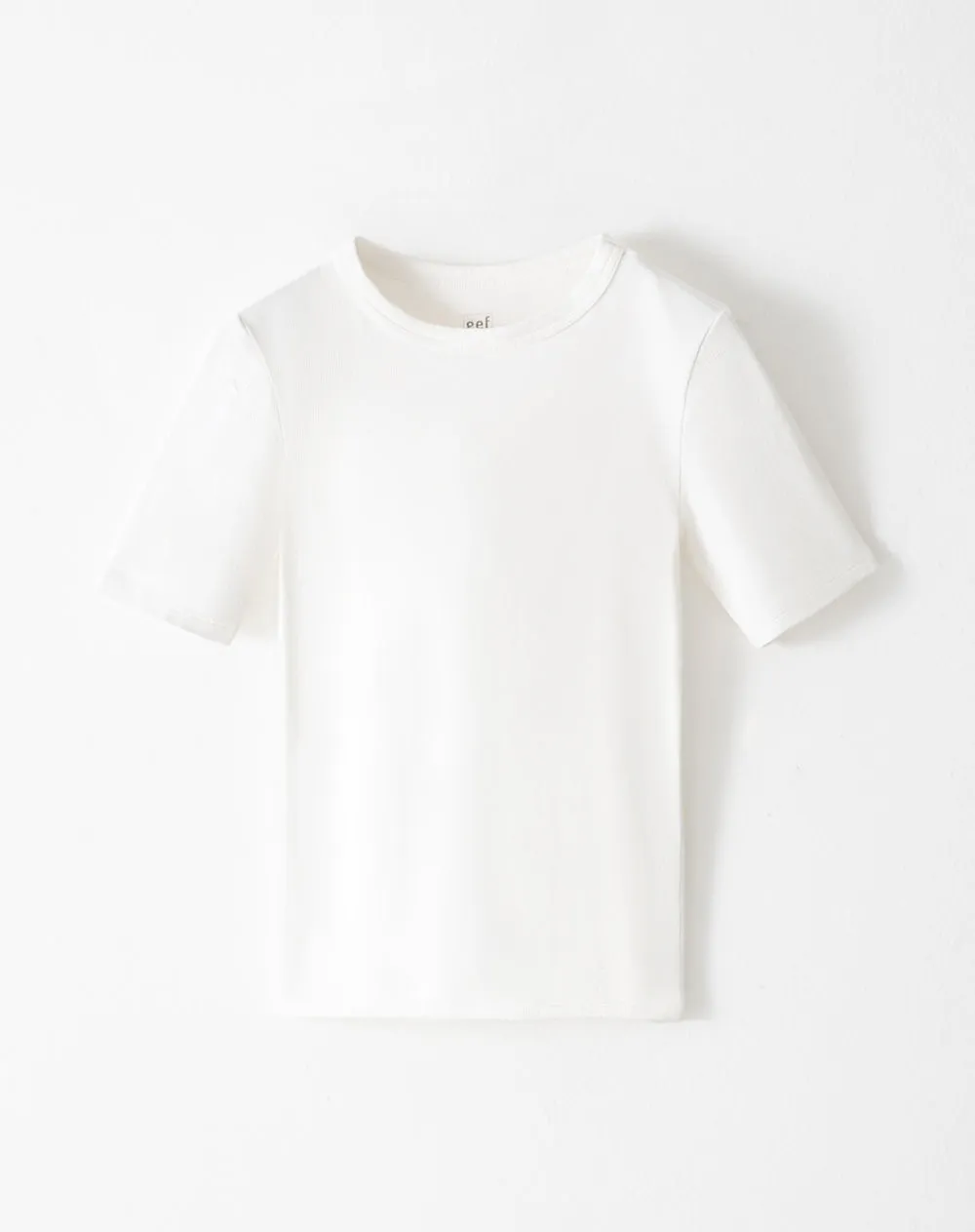 Camiseta slim rib algodón blanca mujer sold by Gef product image thumbnail 5