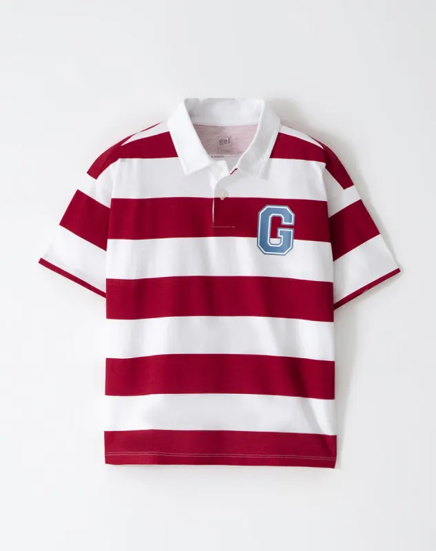 Polo regular fit rojo rayas sold by Gef
