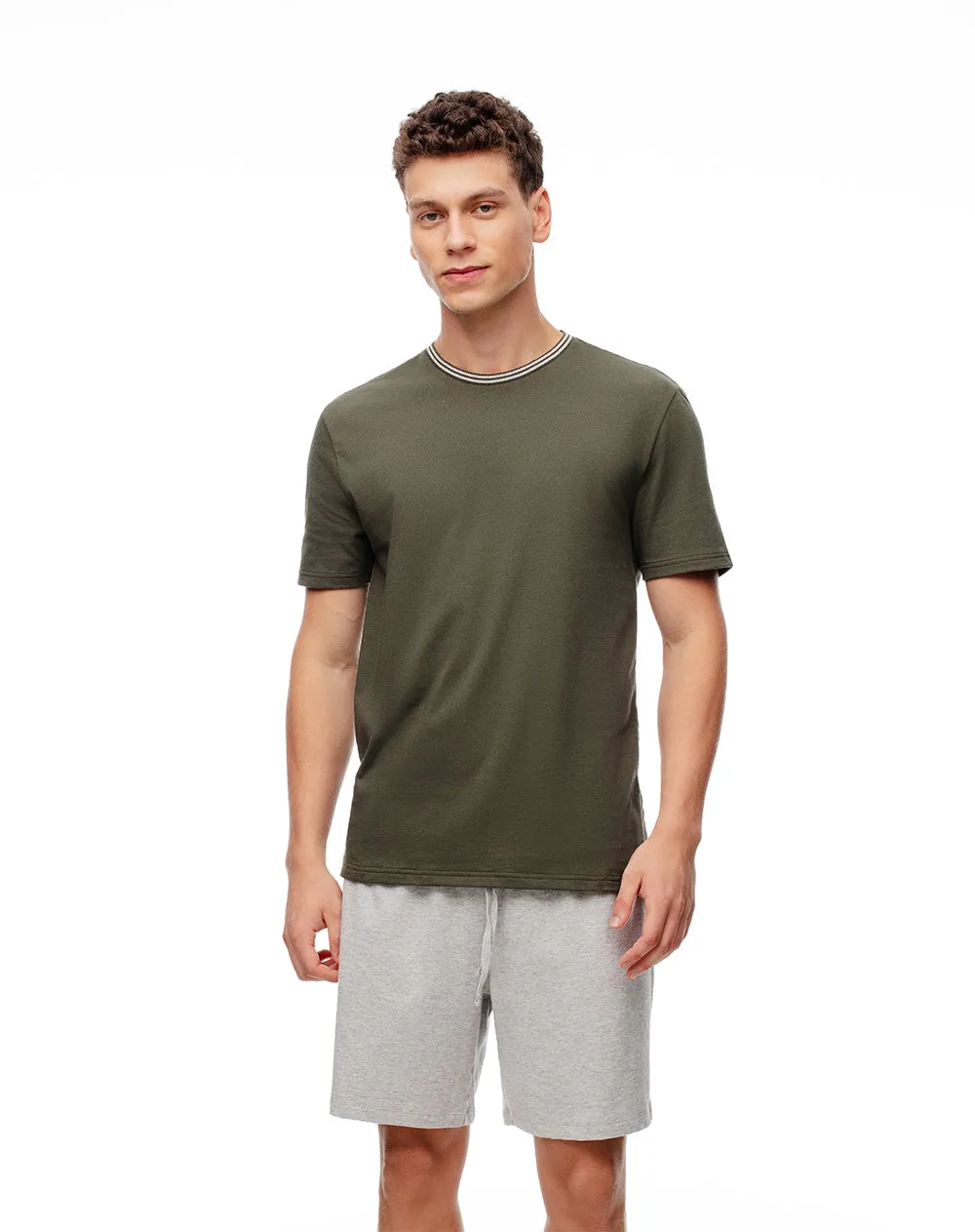 Camiseta + bermuda de pijama hombre algodón surtida sold by Gef