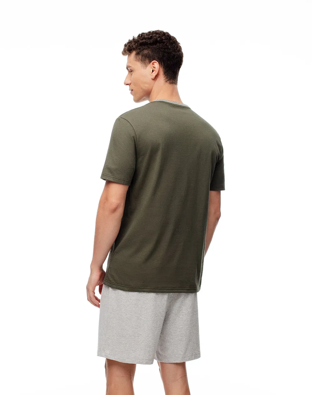 Camiseta + bermuda de pijama hombre algodón surtida sold by Gef product image thumbnail 2