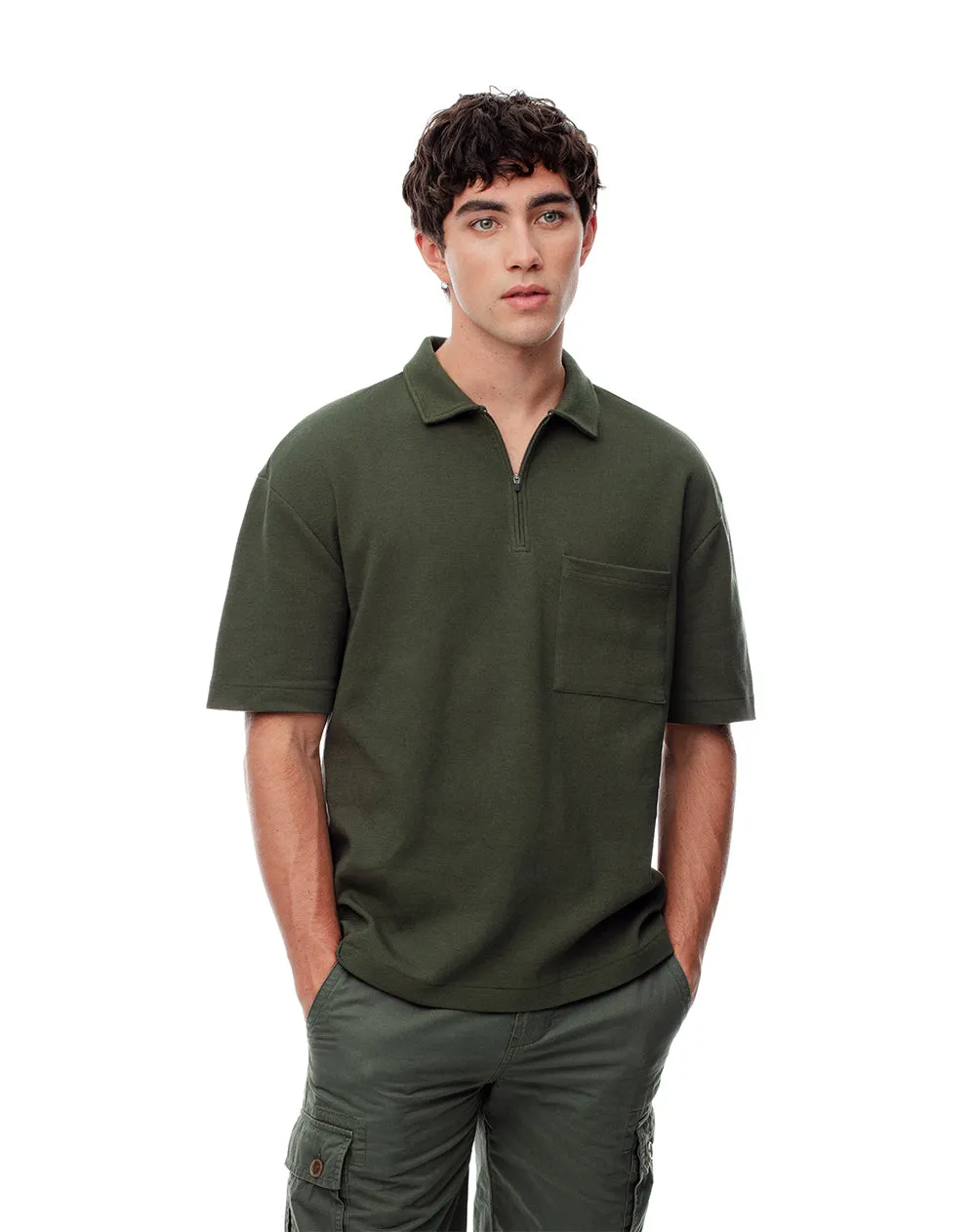 Polo regular algodón verde hombre sold by Gef