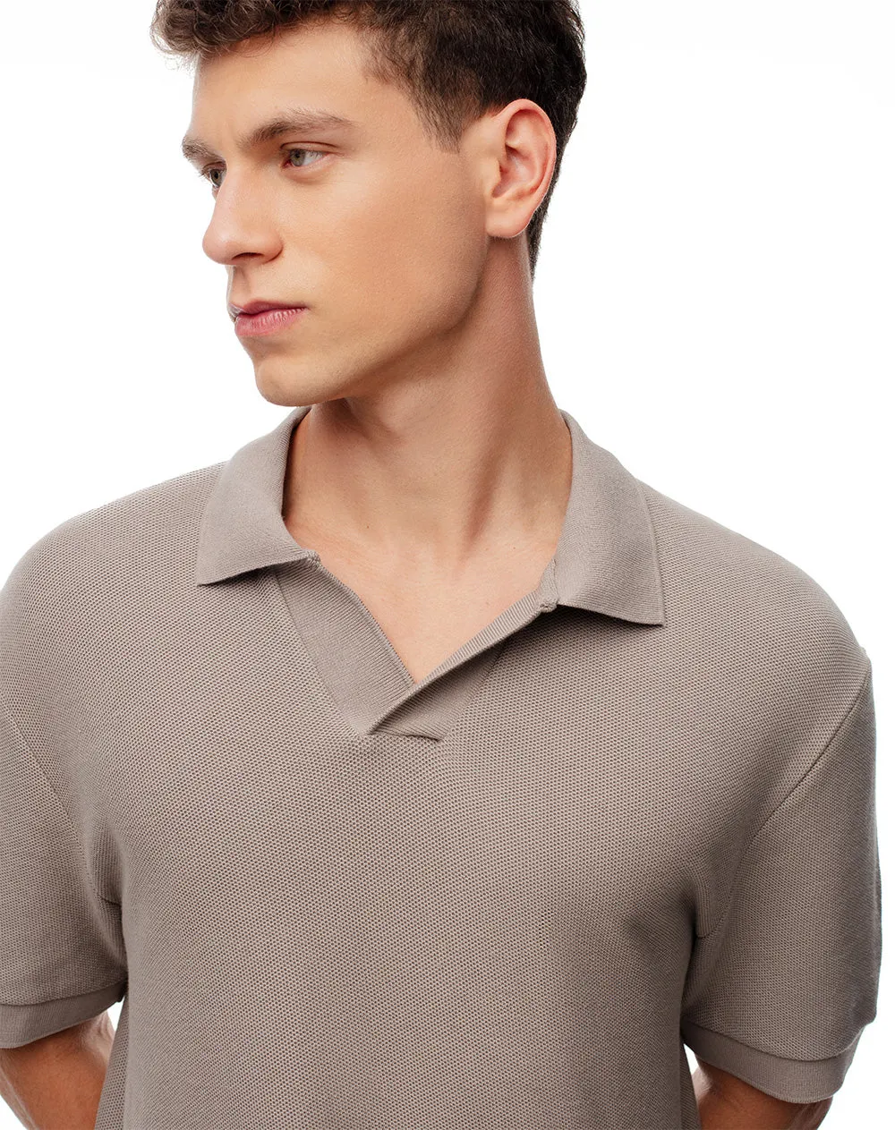 Polo regular algodón taupe hombre sold by Gef product image thumbnail 4